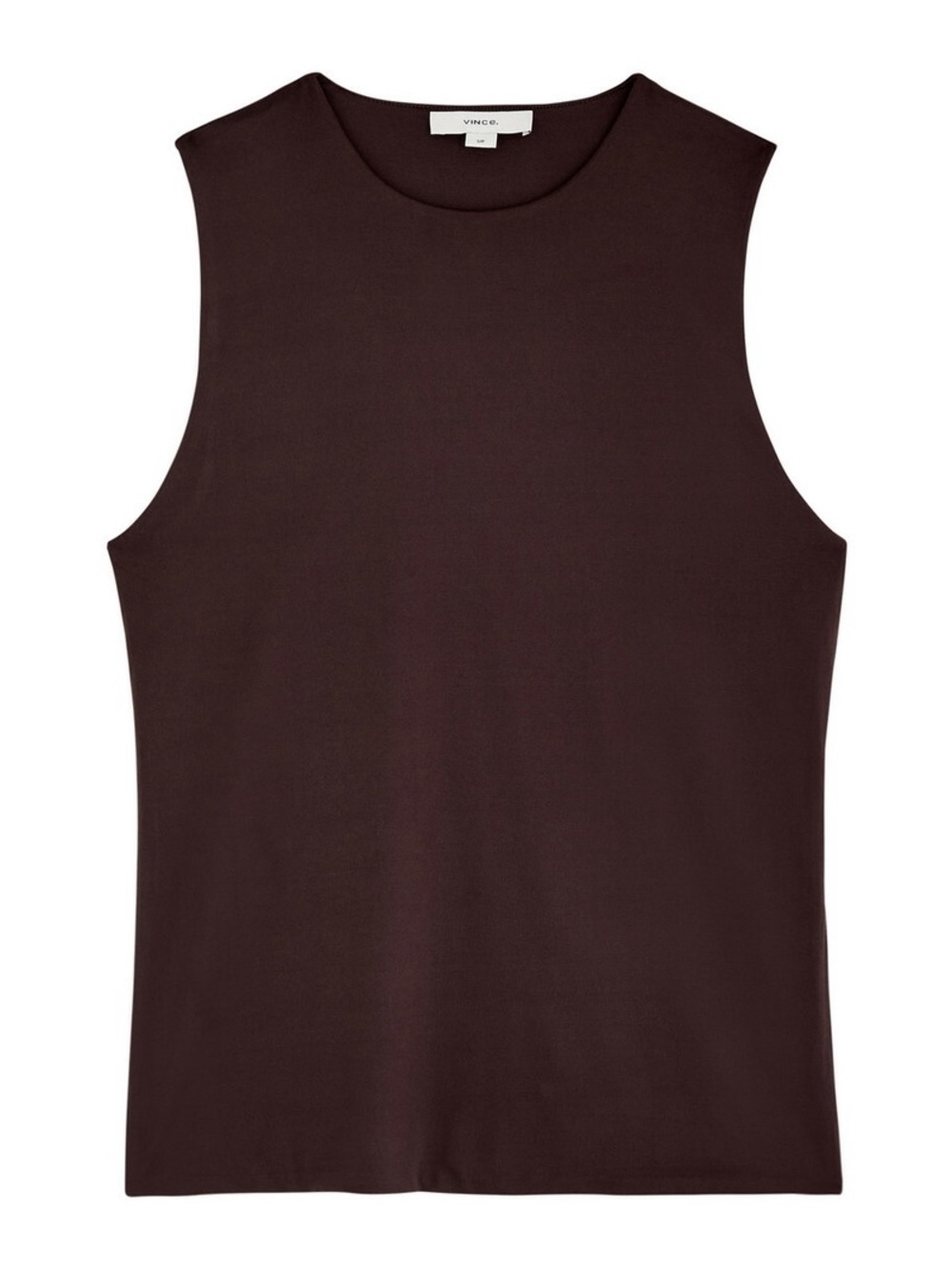 Vince Women's Brown Minimalist Capsule Basic Sleeveless Jersey Tank XL NWT